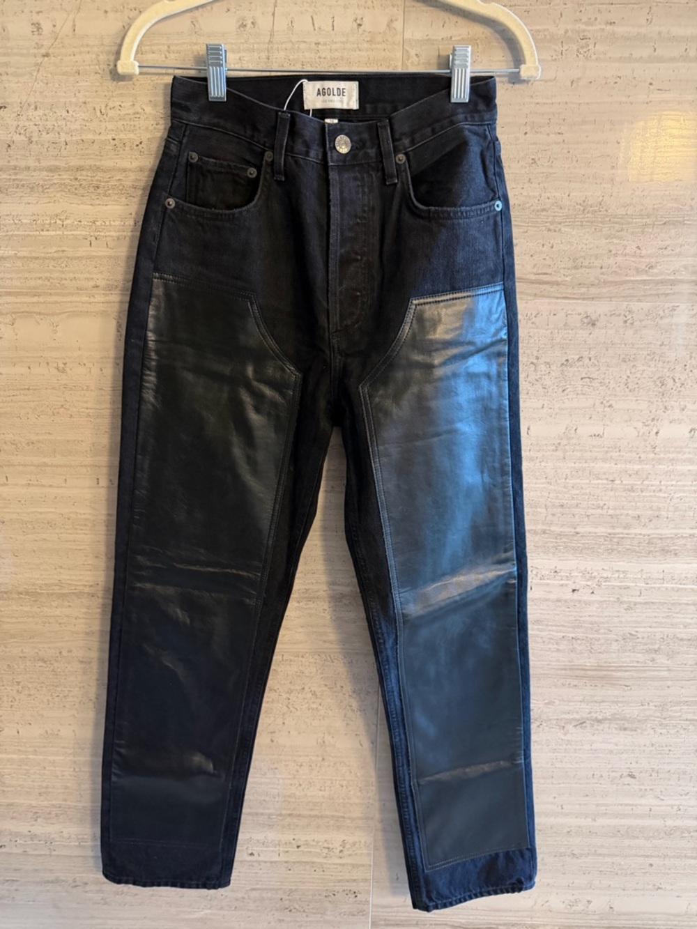 AGOLDE Leather denim